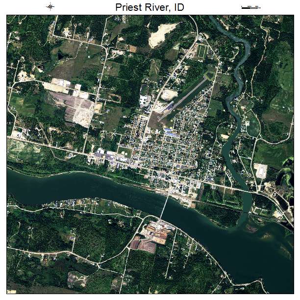 Priest River, ID air photo map