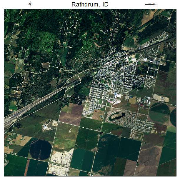 Rathdrum, ID air photo map