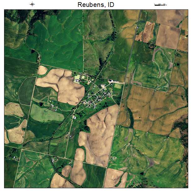Reubens, ID air photo map