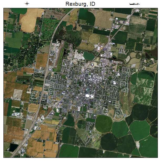 Rexburg, ID air photo map