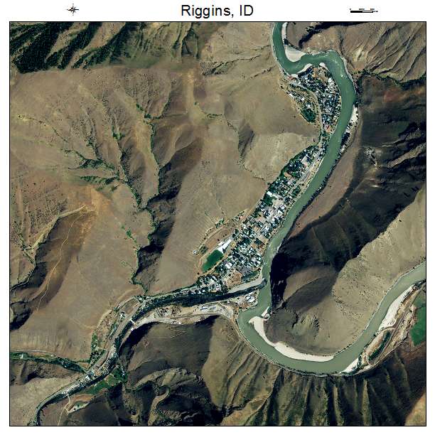 Riggins, ID air photo map