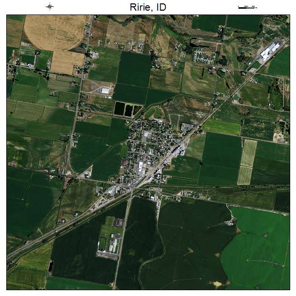 Ririe, ID air photo map