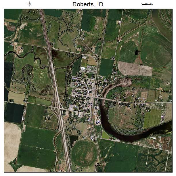 Roberts, ID air photo map