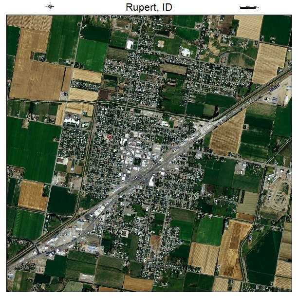 Rupert, ID air photo map