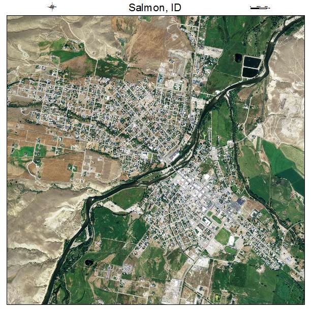 Salmon, ID air photo map