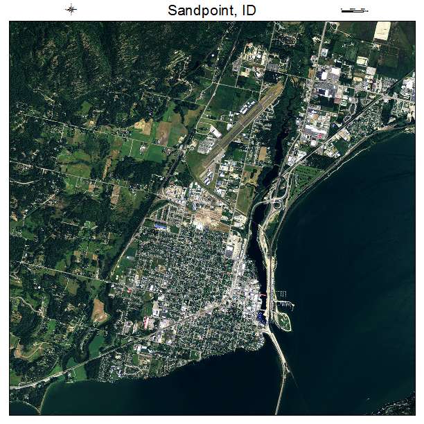 Sandpoint, ID air photo map