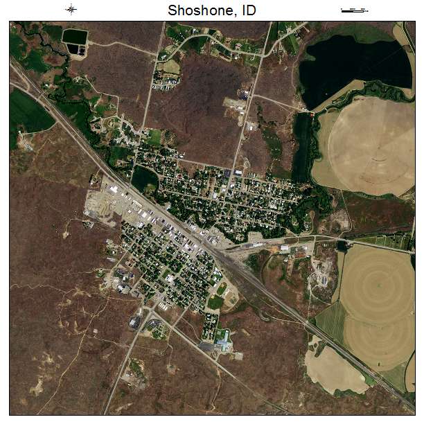 Shoshone, ID air photo map