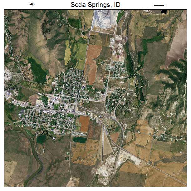 Soda Springs, ID air photo map