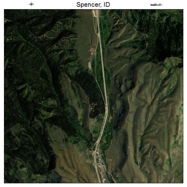 Spencer, ID air photo map