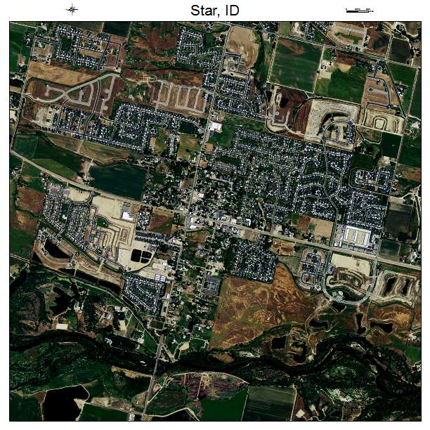 Star, ID air photo map