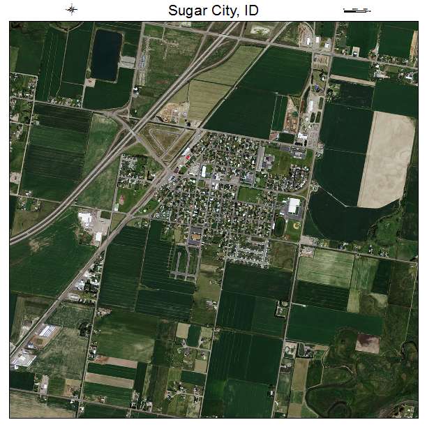 Sugar City, ID air photo map