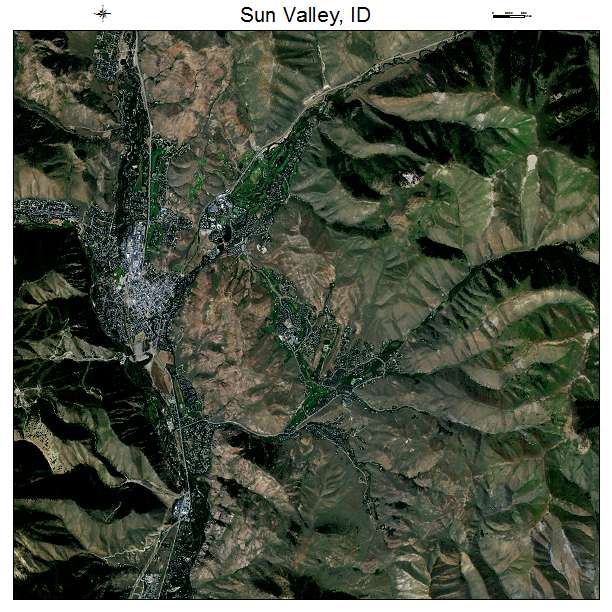 Sun Valley, ID air photo map