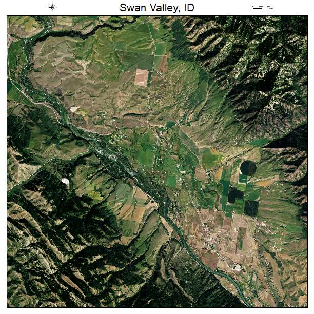 Swan Valley, ID air photo map