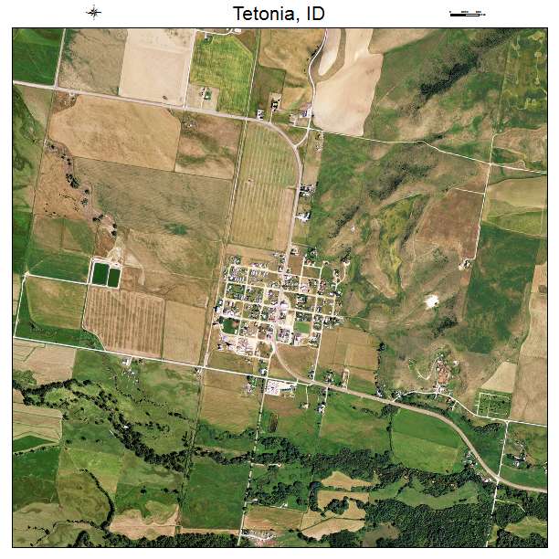 Tetonia, ID air photo map