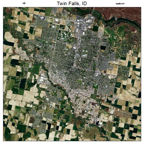 Twin Falls, ID air photo map