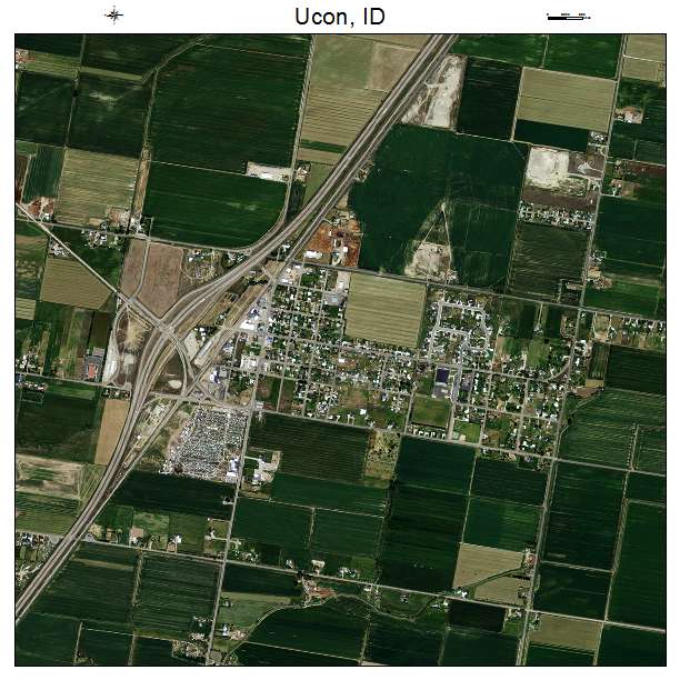Ucon, ID air photo map