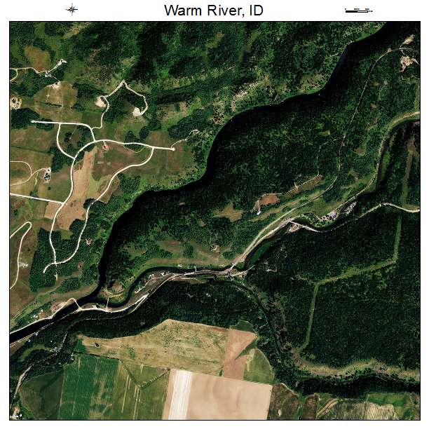 Warm River, ID air photo map