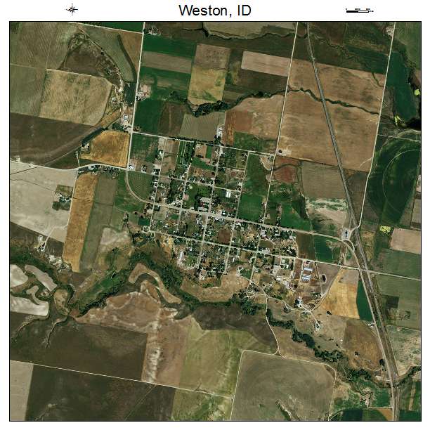 Weston, ID air photo map
