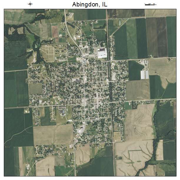 Abingdon, IL air photo map