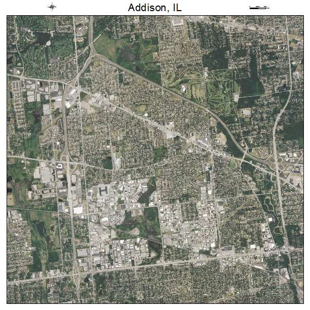 Addison, IL air photo map