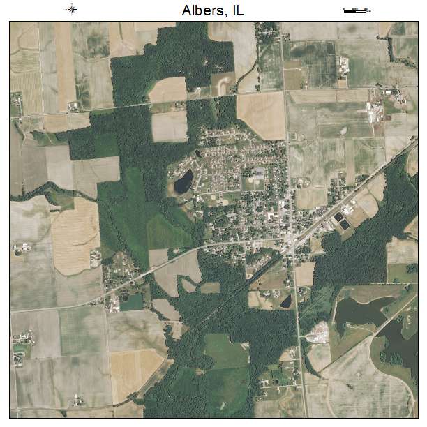 Albers, IL air photo map