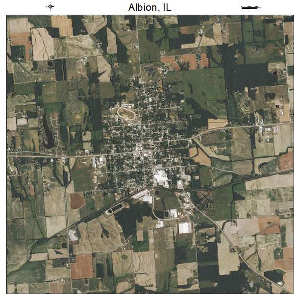 Albion, IL air photo map