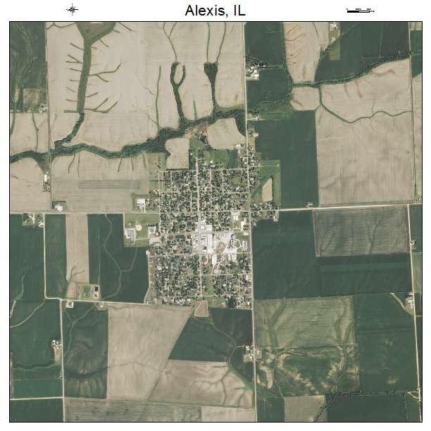 Alexis, IL air photo map