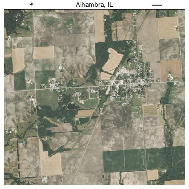 Alhambra, IL air photo map