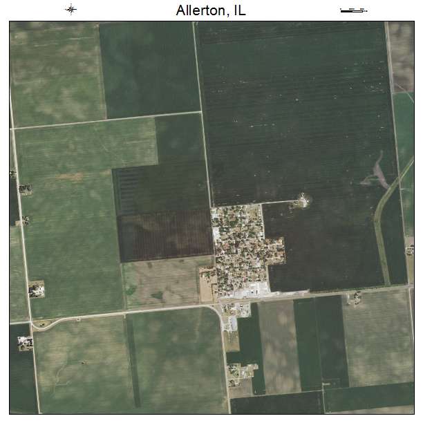 Allerton, IL air photo map