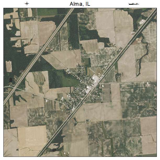Alma, IL air photo map