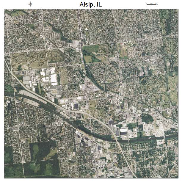 Alsip, IL air photo map