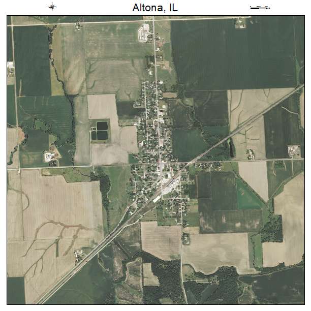 Altona, IL air photo map
