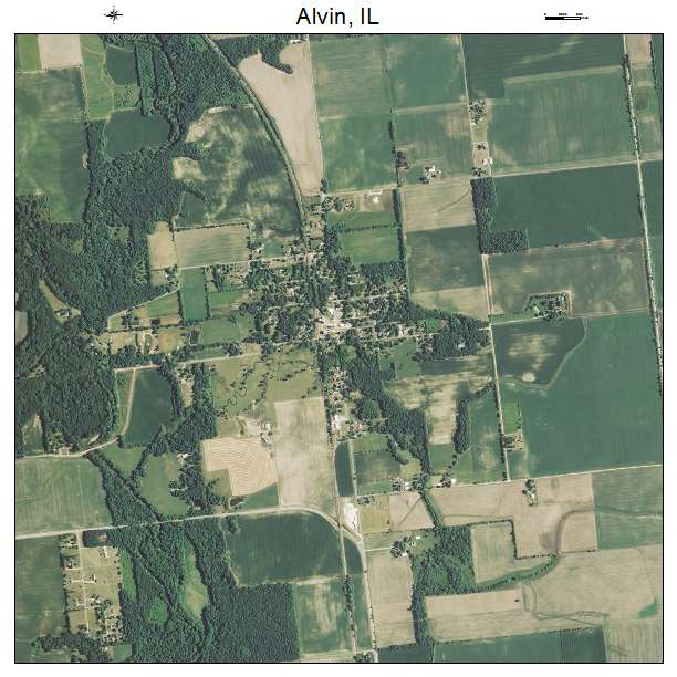 Alvin, IL air photo map