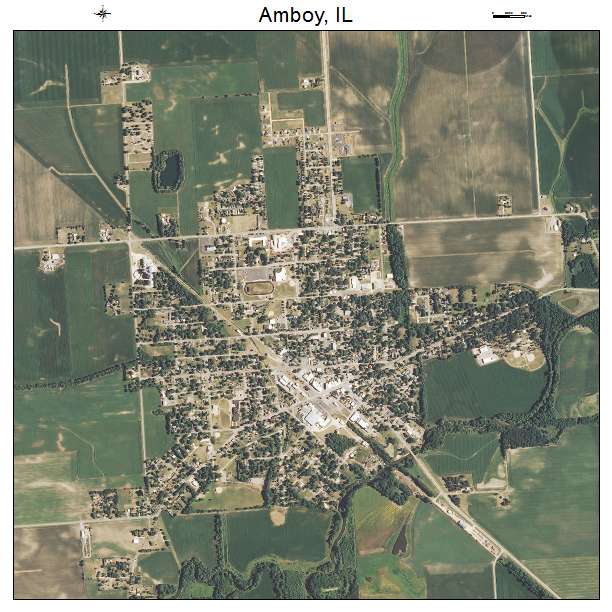 Amboy, IL air photo map