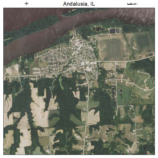 Andalusia, IL air photo map