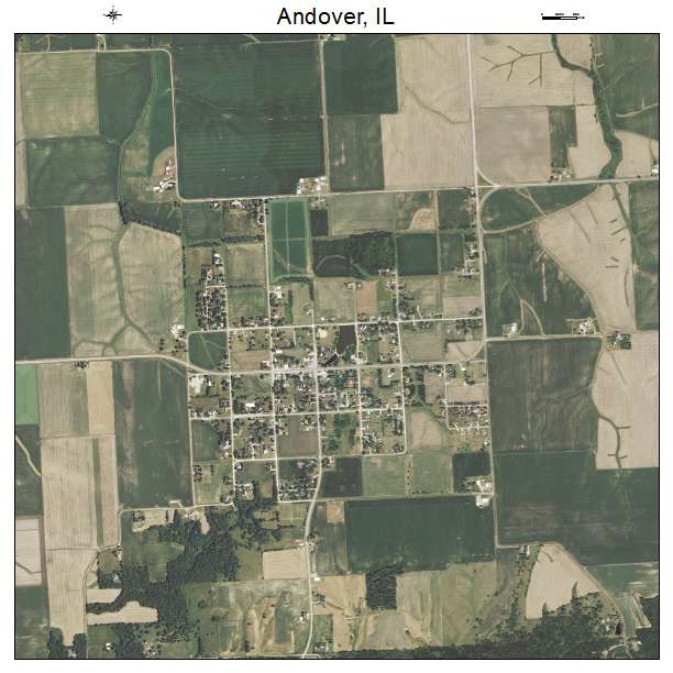Andover, IL air photo map