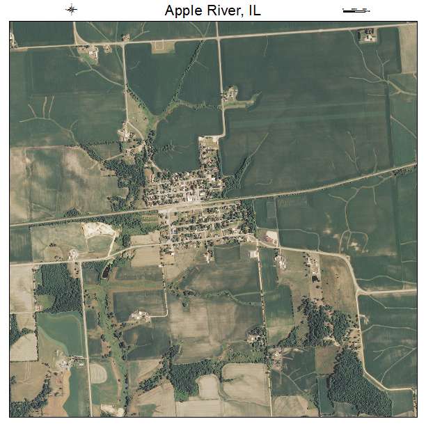 Apple River, IL air photo map