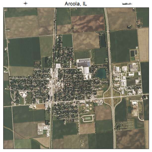 Arcola, IL air photo map