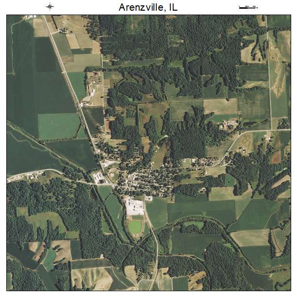 Arenzville, IL air photo map