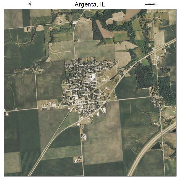 Argenta, IL air photo map