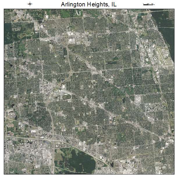 Arlington Heights, IL air photo map