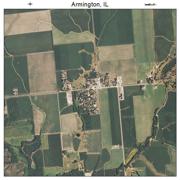 Armington, IL air photo map