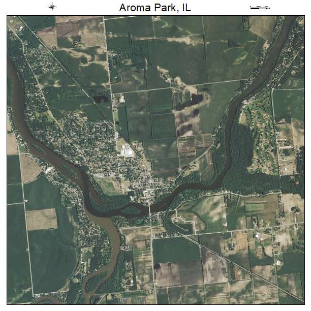 Aroma Park, IL air photo map