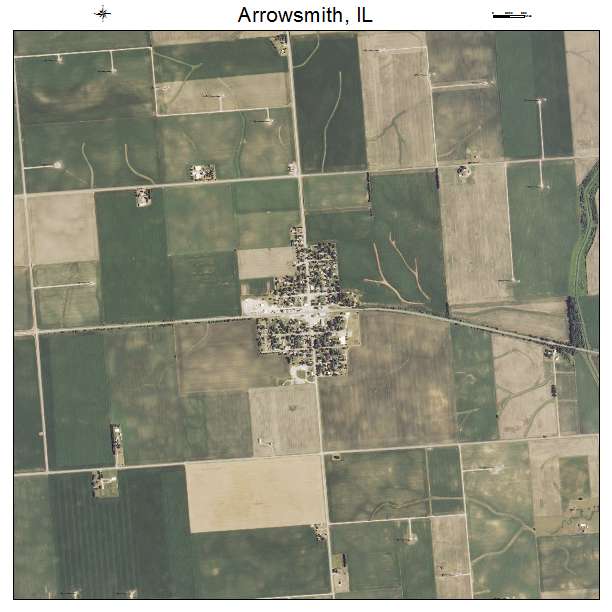 Arrowsmith, IL air photo map