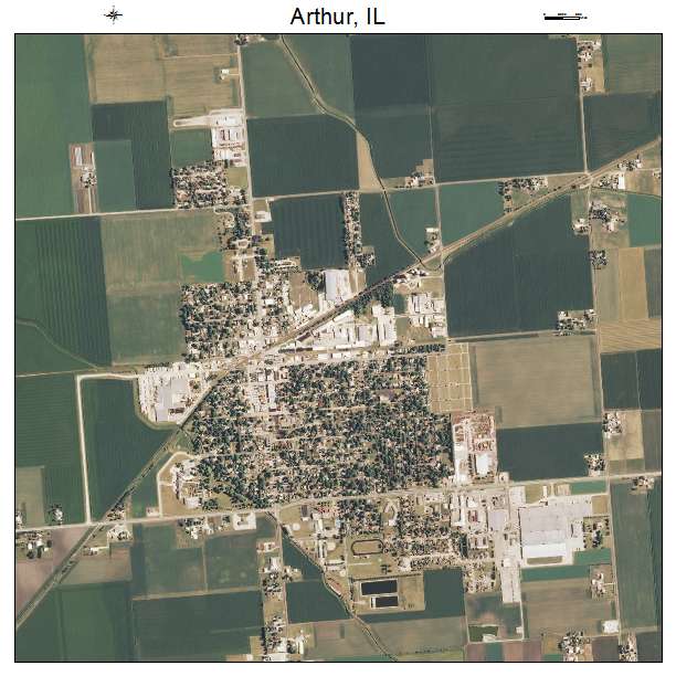 Arthur, IL air photo map