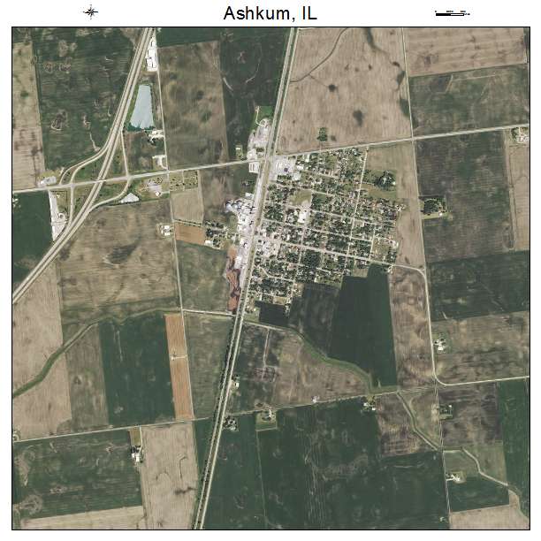 Ashkum, IL air photo map