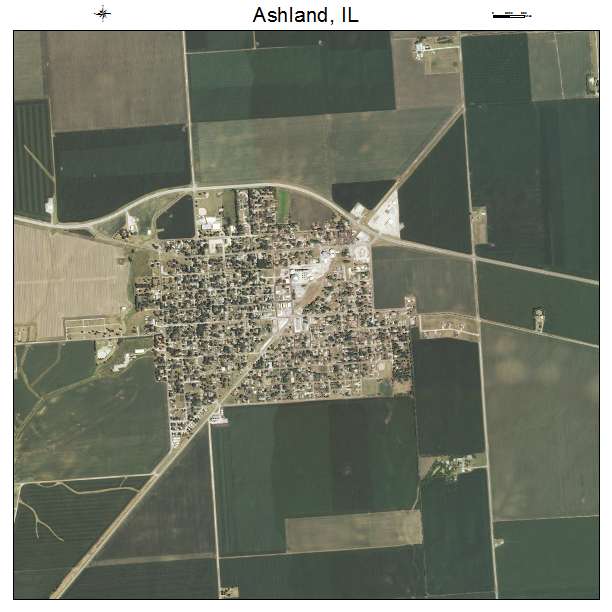 Ashland, IL air photo map