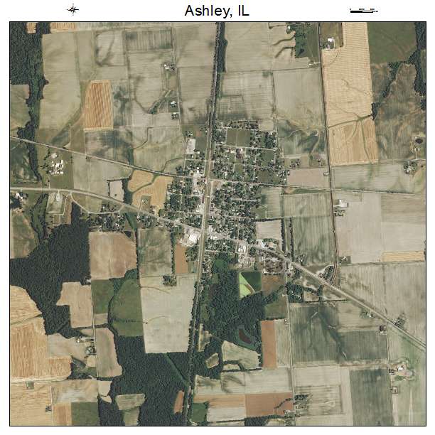 Ashley, IL air photo map