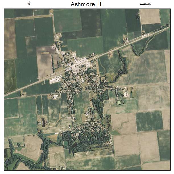 Ashmore, IL air photo map