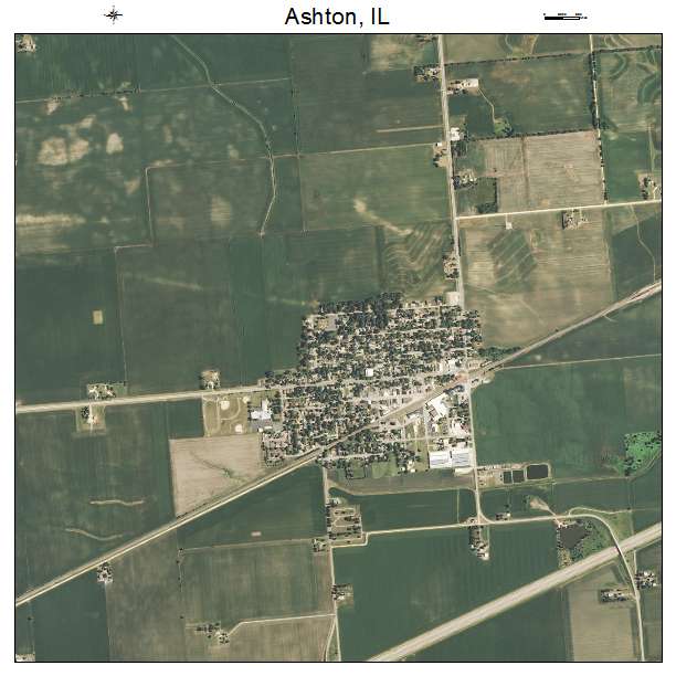 Ashton, IL air photo map